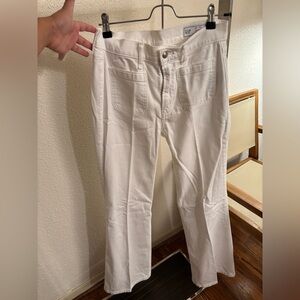 Gap 70s high-rise flare jeans, white